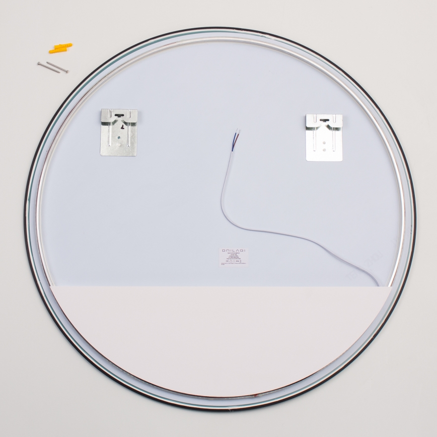 Brilagi - LED Bathroom Mirror VENA BLACK LED/26W/230V Ø 80 cm IP44 CRI 90 dimmable + CCT