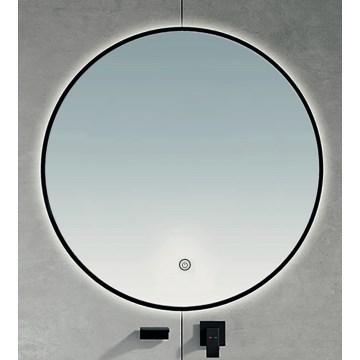 Brilagi - LED Bathroom Mirror VENA BLACK LED/26W/230V Ø 80 cm IP44 CRI 90 dimmable + CCT