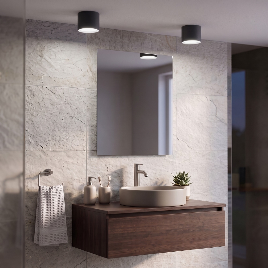 BRILAGI - LED Bathroom Spotlight SMOOTH 1xGX53/15W/230V 60x82 mm black IP54