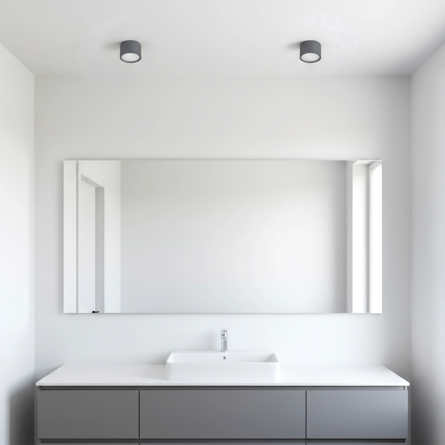 Brilagi - LED Bathroom spotlight SMOOTH 1xGX53/15W/230V anthracite IP65