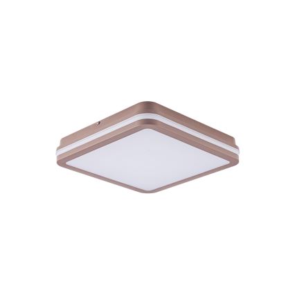 Brilagi - BENE LED Outdoor Ceiling Light with Sensor, 24W/230V, 26x26 cm, Brown, IP54