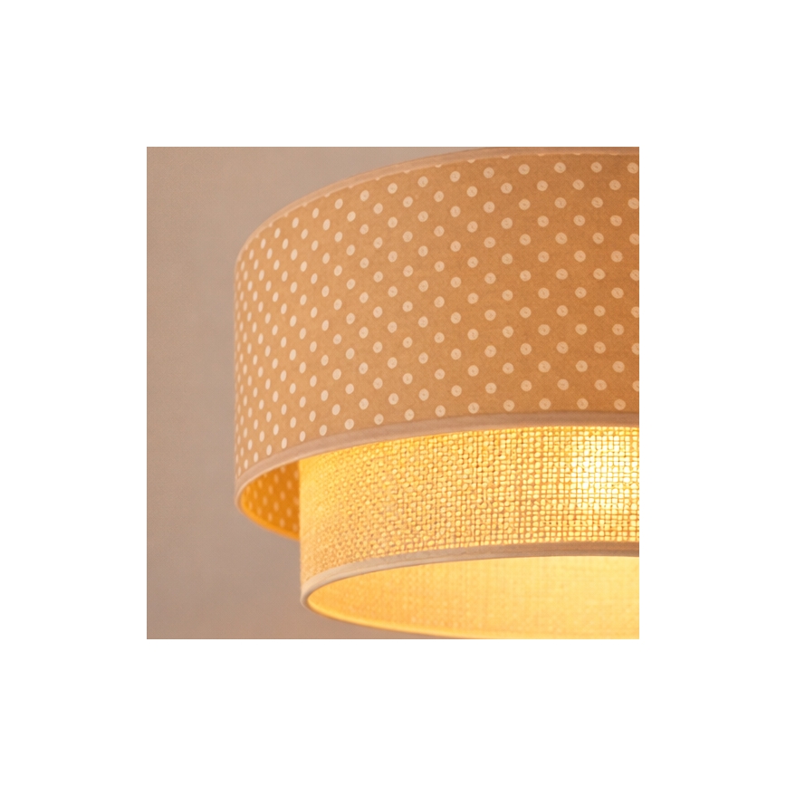 Brilagi - LED pendant light on cord BOHO BOBO 1xE27/60W/230V Ø 40 cm polka dots beige/cream