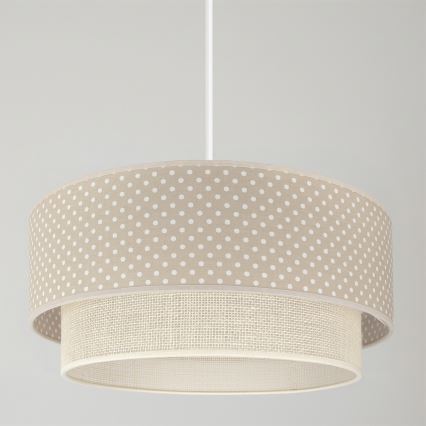 Brilagi - LED pendant light on cord BOHO BOBO 1xE27/60W/230V Ø 40 cm polka dots beige/cream