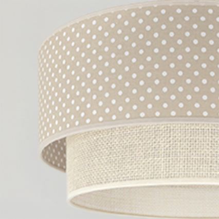 Brilagi - LED pendant light on cord BOHO BOBO 1xE27/60W/230V Ø 40 cm polka dots beige/cream