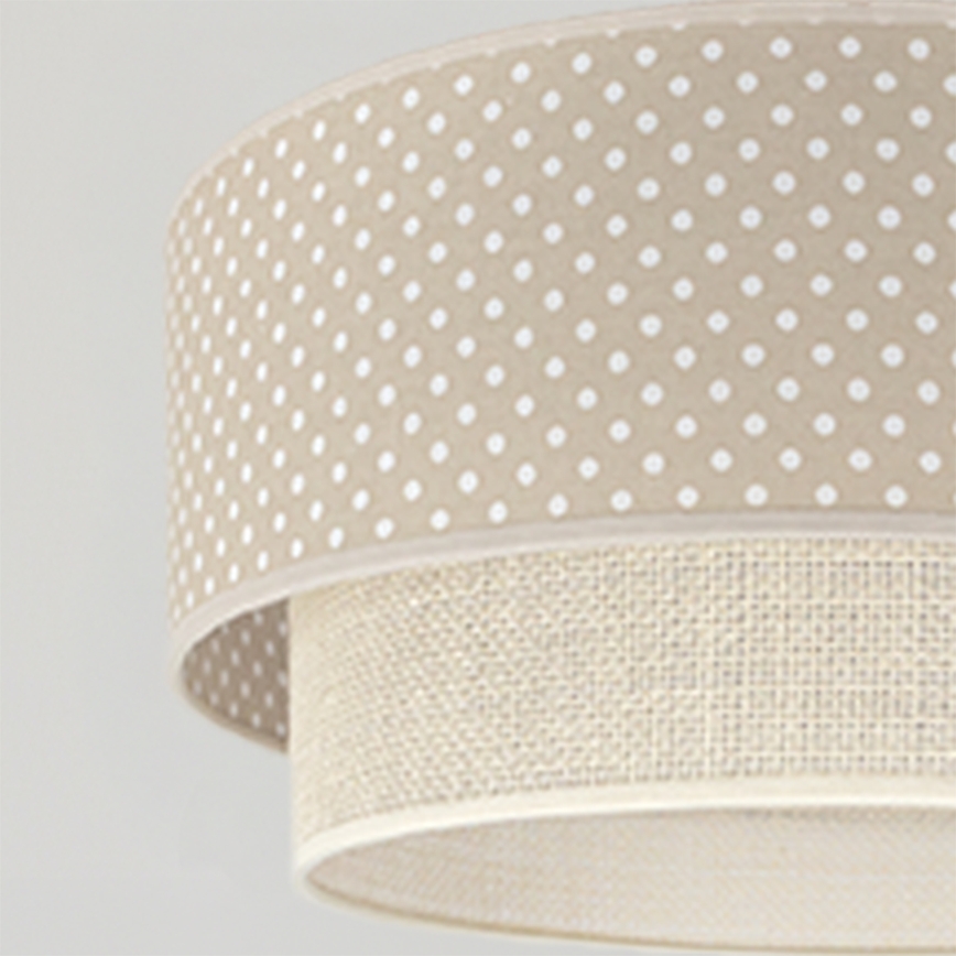 Brilagi - LED pendant light on cord BOHO BOBO 1xE27/60W/230V Ø 40 cm polka dots beige/cream