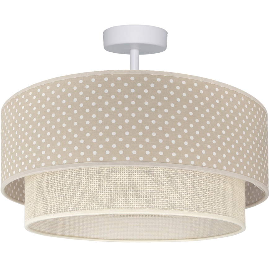 Brilagi - BOHO BOBO LED Flush-Mount Chandelier 1xE27/10W/230V, Ø 40 cm, polka dots, beige/cream