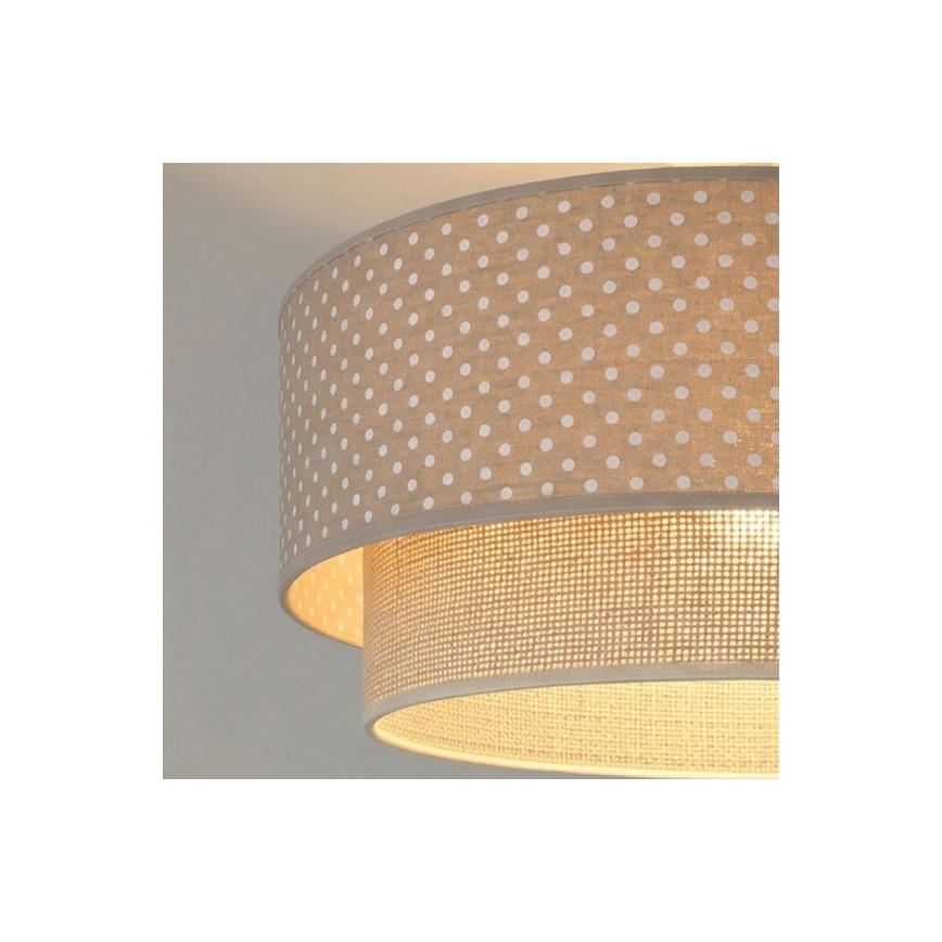 Brilagi - BOHO BOBO LED Flush-Mount Chandelier 1xE27/10W/230V, Ø 40 cm, polka dots, beige/cream