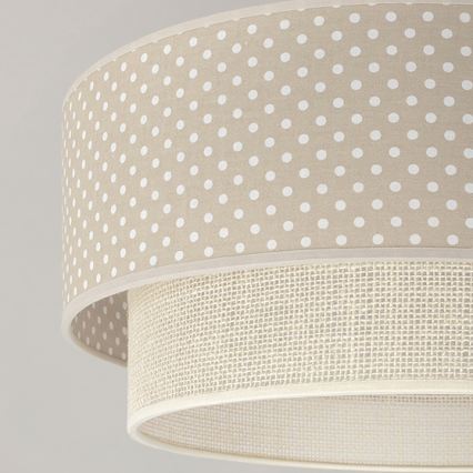 Brilagi - BOHO BOBO LED Flush-Mount Chandelier 1xE27/10W/230V, Ø 40 cm, polka dots, beige/cream