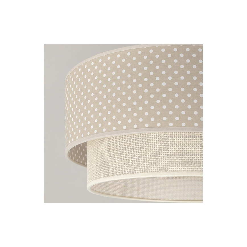 Brilagi - BOHO BOBO LED Flush-Mount Chandelier 1xE27/10W/230V, Ø 40 cm, polka dots, beige/cream