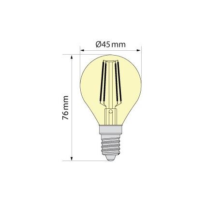 Brilagi - LED Bulb FILAMENT CLASIC ONE P45 E14/6,5W/230V 3000K