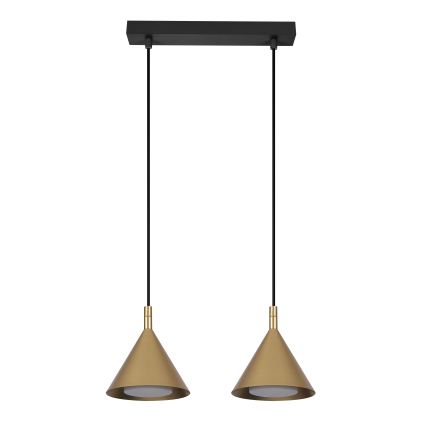 BRILAGI - LED Cable-hung pendant CONE DOUBLE 2xGX53/15W/230V gold