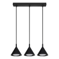 BRILAGI - LED Cable-hung pendant CONE TRIPLE 3xGX53/15W/230V black