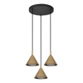 BRILAGI - LED Cable-hung pendant CONE TRIPLE ROUND 3xGX53/15W/230V gold