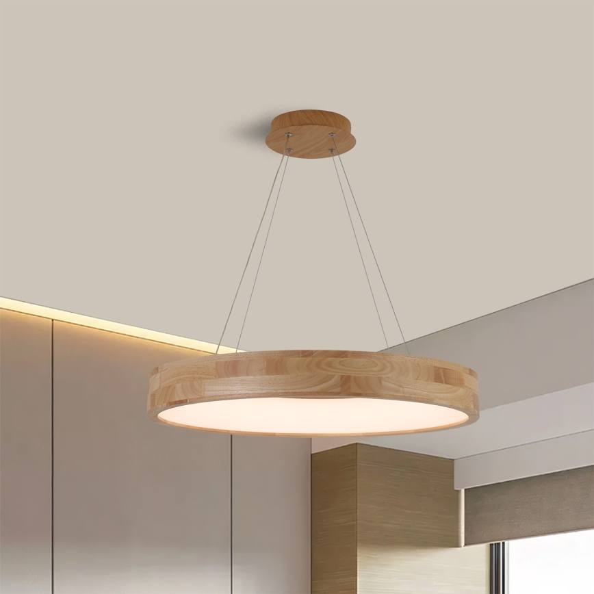 Brilagi - Cable-hung LED Pendant FALCON WOOD LED/40W/230V 3000/4000/6000K Ø 60 cm wood