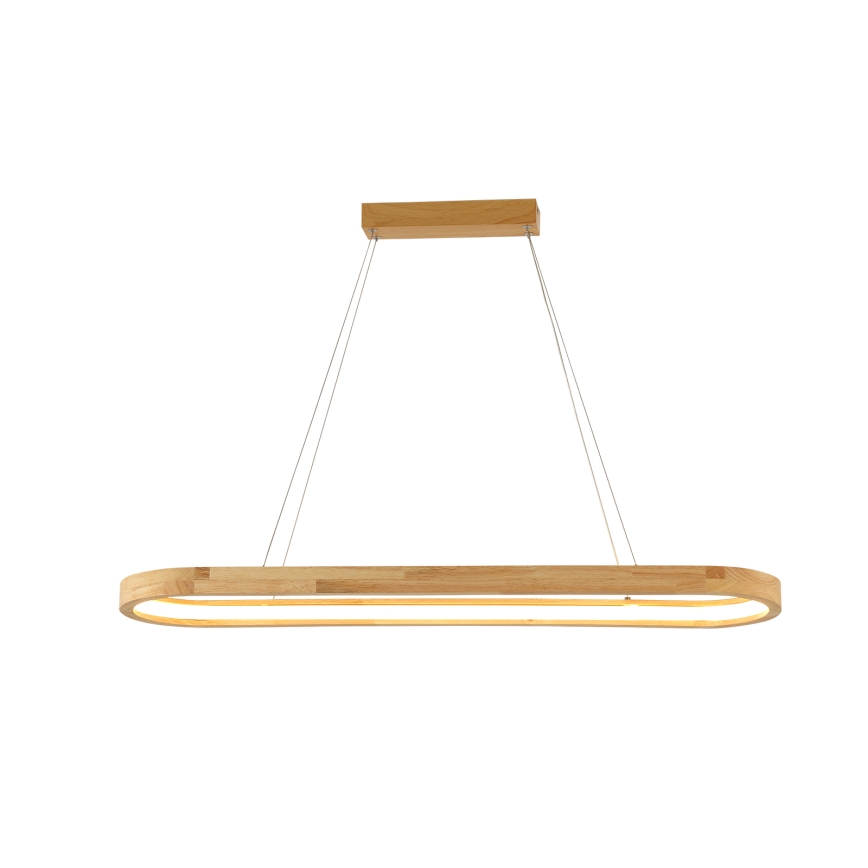 Brilagi - LED Cable-Hung Pendant UMEA WOOD LED/40W/230V 90x22 cm rubberwood