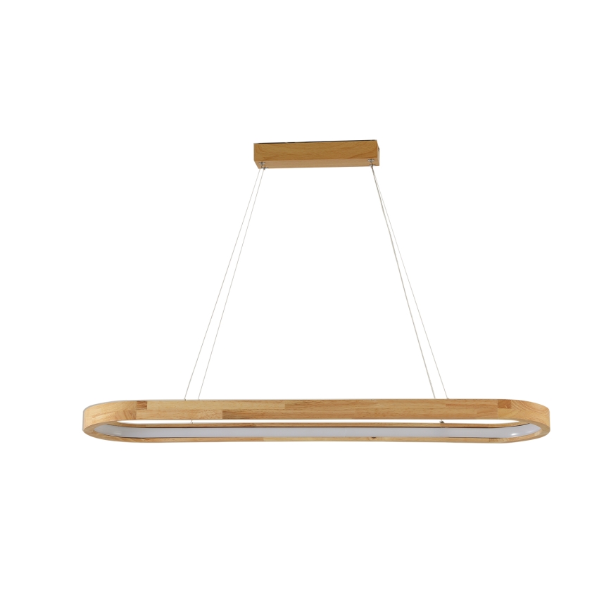Brilagi - LED Cable-Hung Pendant UMEA WOOD LED/40W/230V 90x22 cm rubberwood