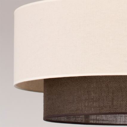 Brilagi - LED Cable Pendant BOHO STYLE 3× E27 / 15W / 230V Ø 60 cm Cream/Brown