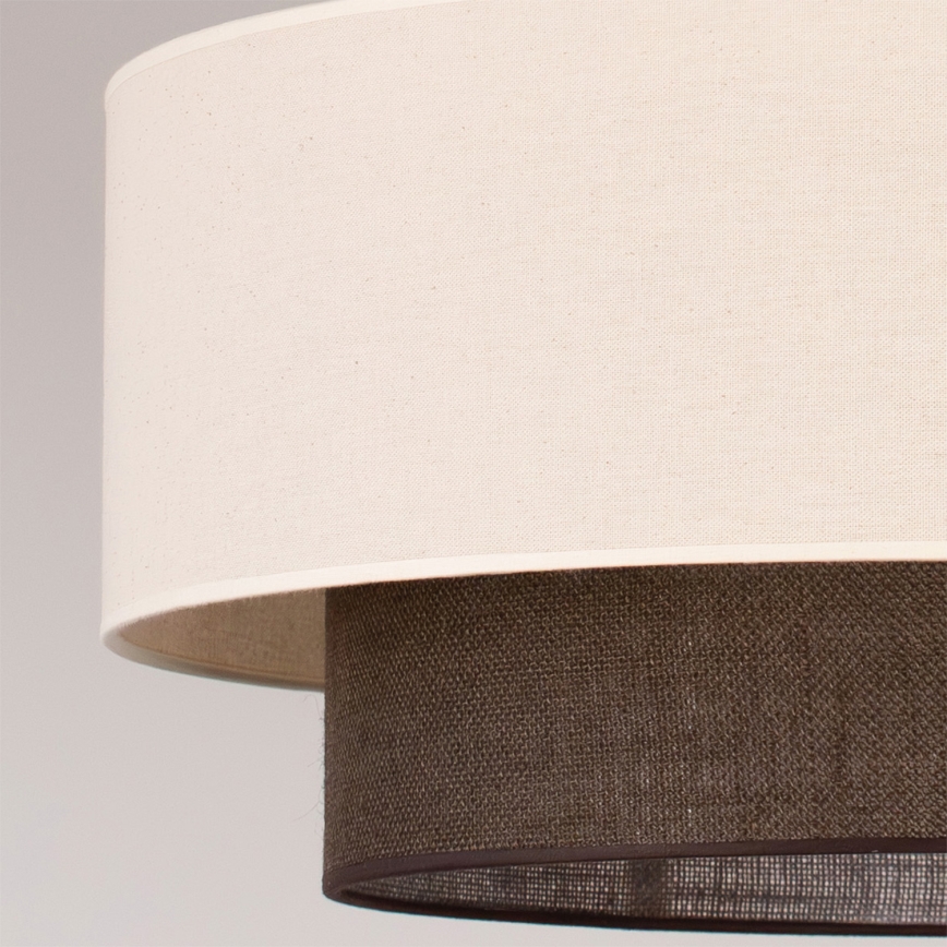 Brilagi - LED Cable Pendant BOHO STYLE 3× E27 / 15W / 230V Ø 60 cm Cream/Brown