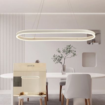 Brilagi - LED cable pendant PONDIE LED/45W/230V 80x30 cm white