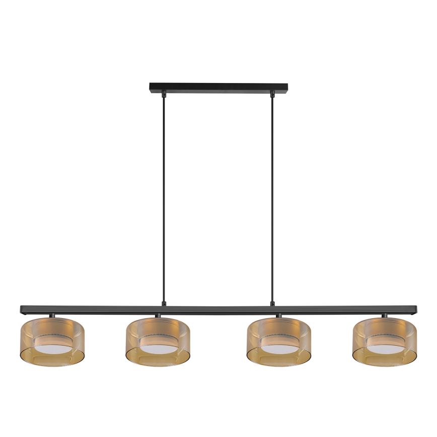 Brilagi - LED Cable-suspended chandelier AURA LUX 4xGX53/30W/230V black/gold