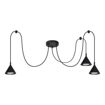 BRILAGI - LED Cable-suspended chandelier CONE TRIPLE SPIDER 3xGX53/15W/230V black