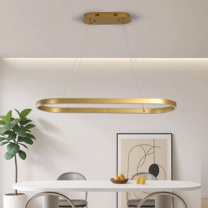 Brilagi - LED Cable-Suspended Chandelier PONDIE LED/44W/230V 80x30 cm Gold