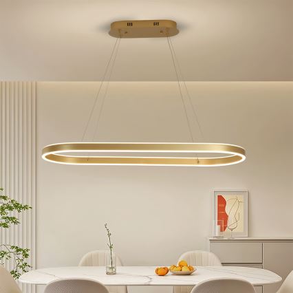 Brilagi - LED Cable-Suspended Chandelier PONDIE LED/44W/230V 80x30 cm Gold