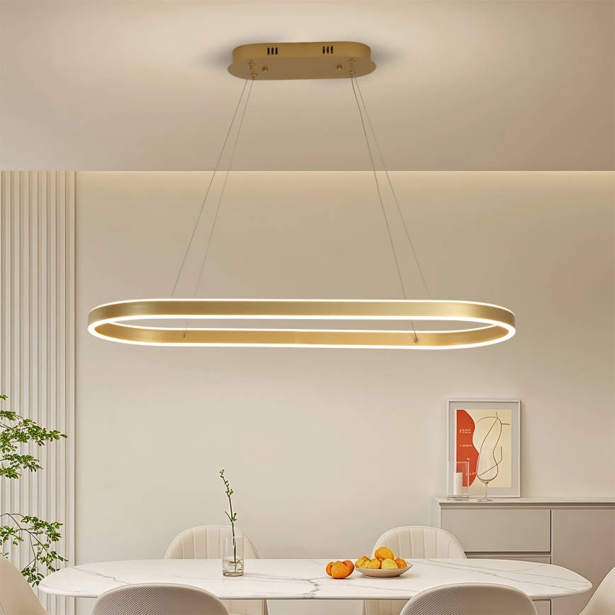 Brilagi - LED Cable-Suspended Chandelier PONDIE LED/44W/230V 80x30 cm Gold