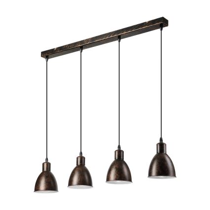 Brilagi - LED Cable-Suspended Chandelier RIDDY 4xE27/60W/230V copper/patina