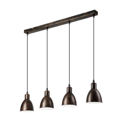 Brilagi - LED Cable-Suspended Chandelier RIDDY 4xE27/60W/230V copper/patina