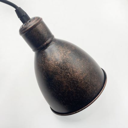 Brilagi - LED Cable-Suspended Chandelier RIDDY 4xE27/60W/230V copper/patina