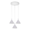 BRILAGI - LED Cable-suspended pendant CONE TRIPLE ROUND 3xGX53/15W/230V white