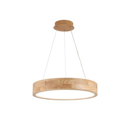 Brilagi - FALCON WOOD cable-suspended LED pendant LED/30W/230V 3000/4000/6000K diam. 45 cm, wood