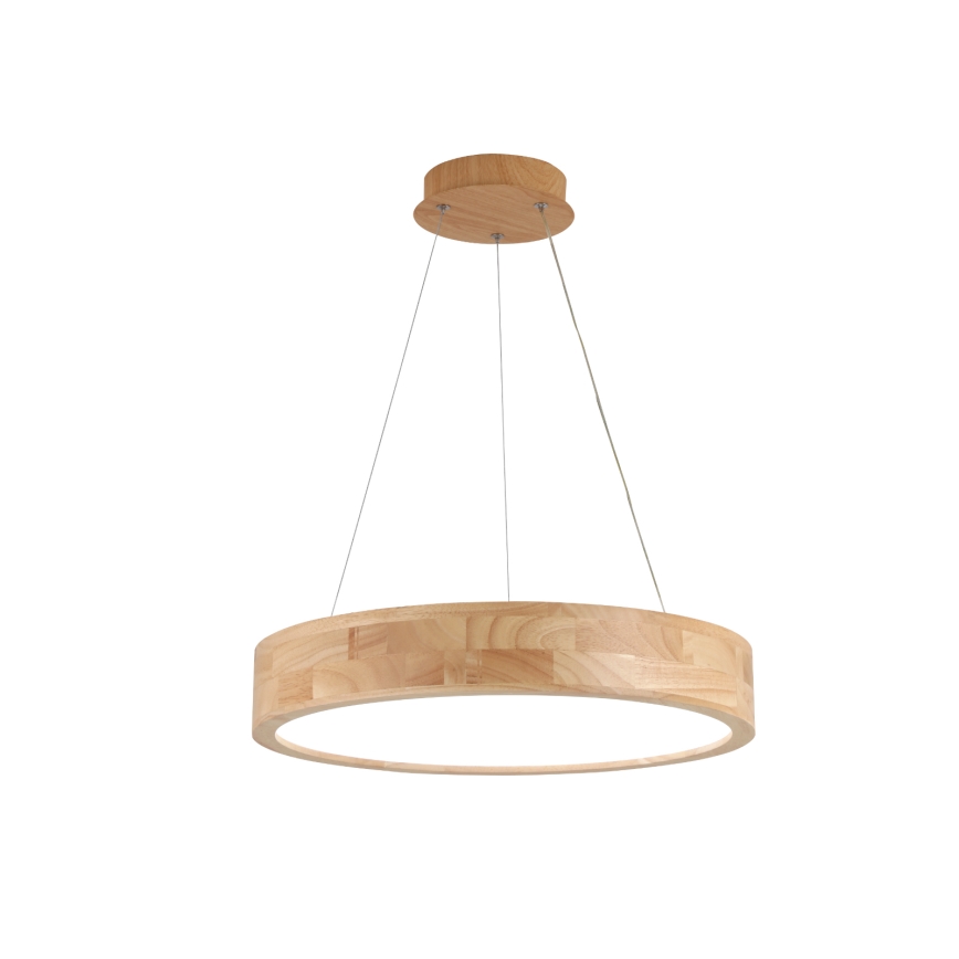 Brilagi - FALCON WOOD cable-suspended LED pendant LED/30W/230V 3000/4000/6000K diam. 45 cm, wood