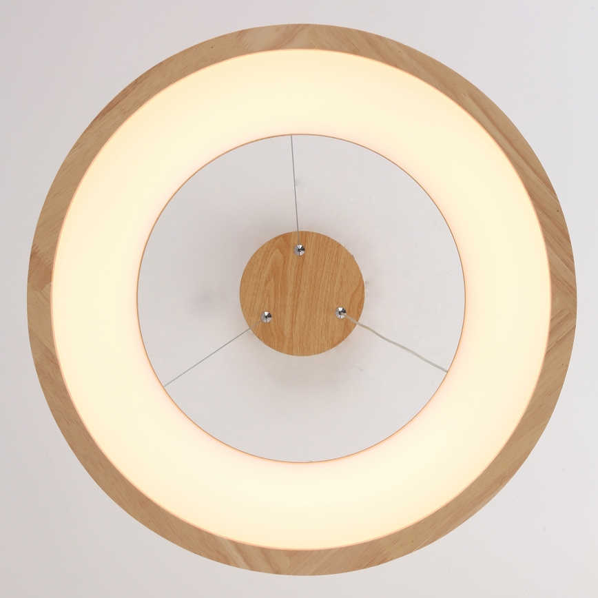 Brilagi - FALCON WOOD cable-suspended LED pendant LED/30W/230V 3000/4000/6000K diam. 45 cm, wood