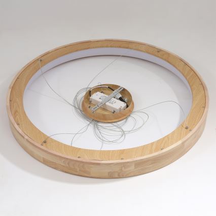 Brilagi - FALCON WOOD cable-suspended LED chandelier LED/60W/230V 3000/4000/6000K Ø 80 cm wood