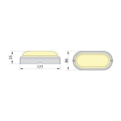 Brilagi - LED Ceiling heavy-duty light SIMA LED/12W/230V IP65 black