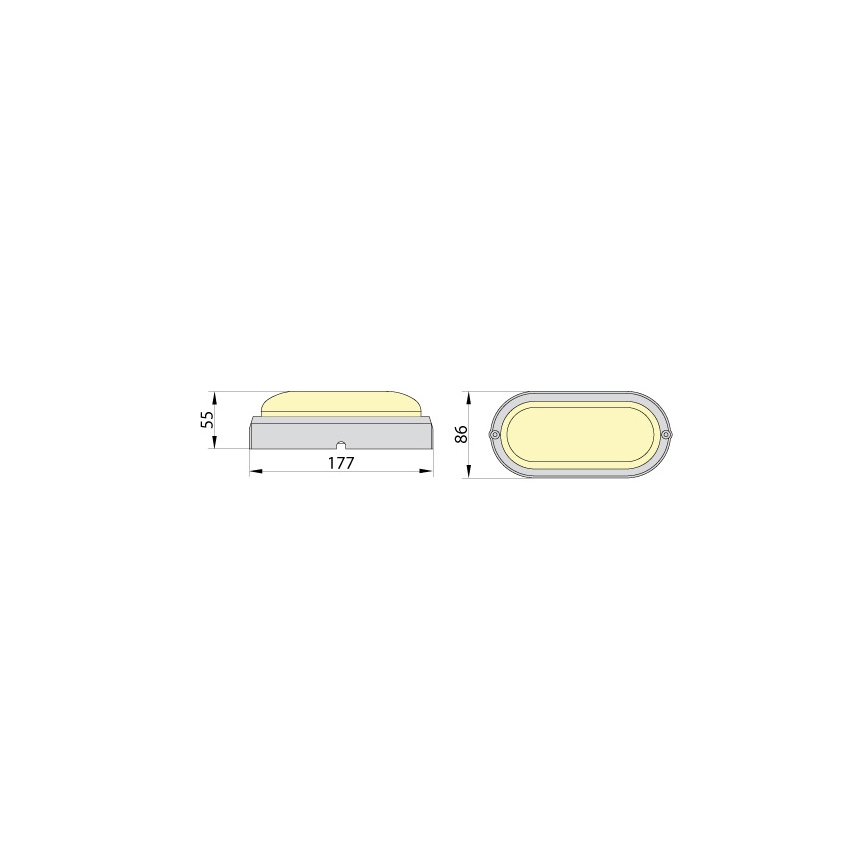 Brilagi - LED Ceiling heavy-duty light SIMA LED/12W/230V IP65 black