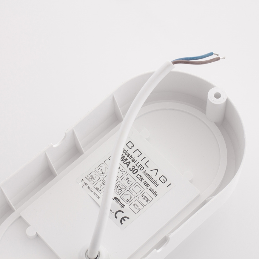 Brilagi - LED Ceiling heavy-duty light SIMA LED/12W/230V IP65 white
