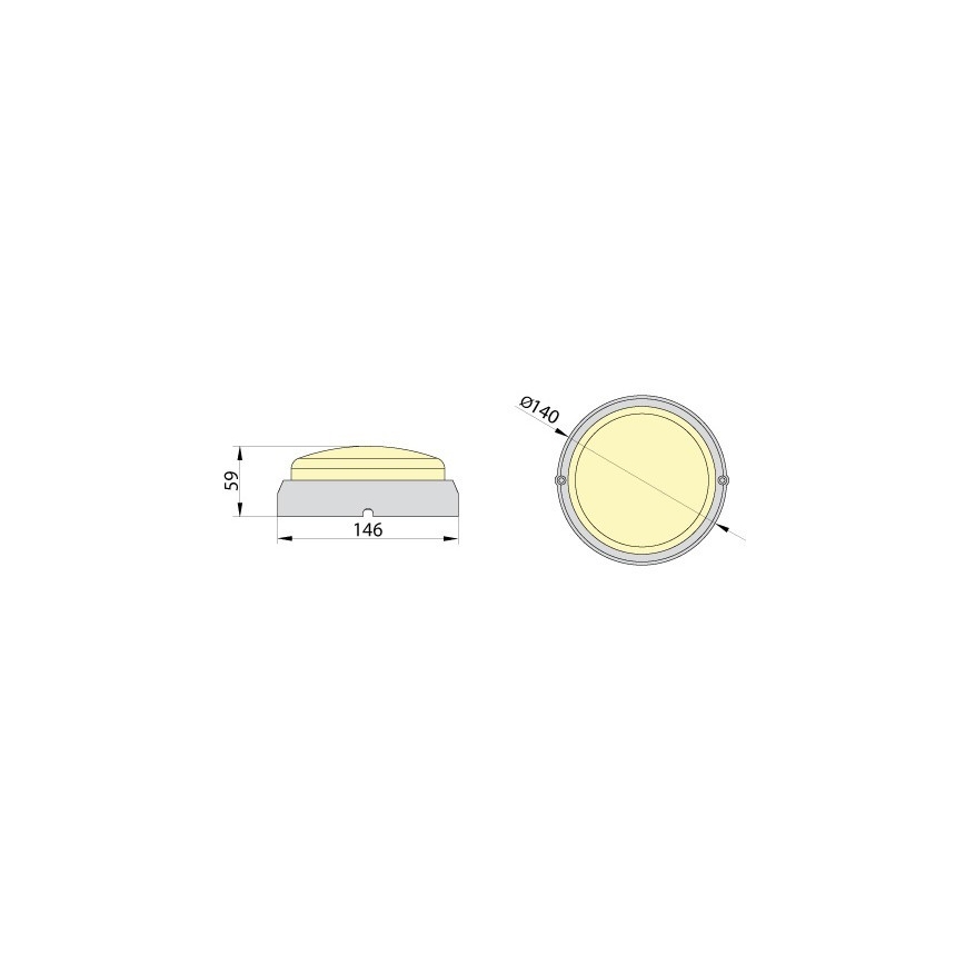 Brilagi - LED Ceiling industrial light SIMA LED/12W/230V IP65 black