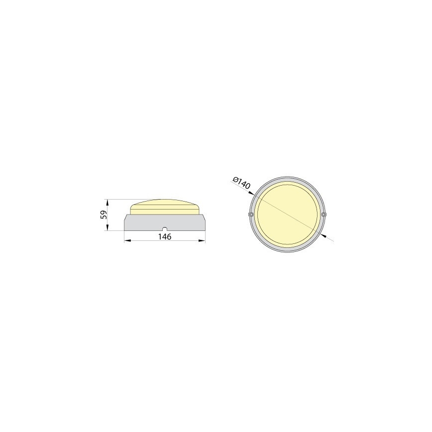Brilagi - LED Ceiling industrial light SIMA LED/12W/230V IP65 white
