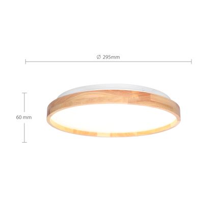 Brilagi - LED Ceiling light ALSON LED/24W/230V oak