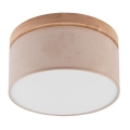 Brilagi - LED Ceiling light BELLADONNA 1xE27/15W/230V d. 30 cm beige/oak