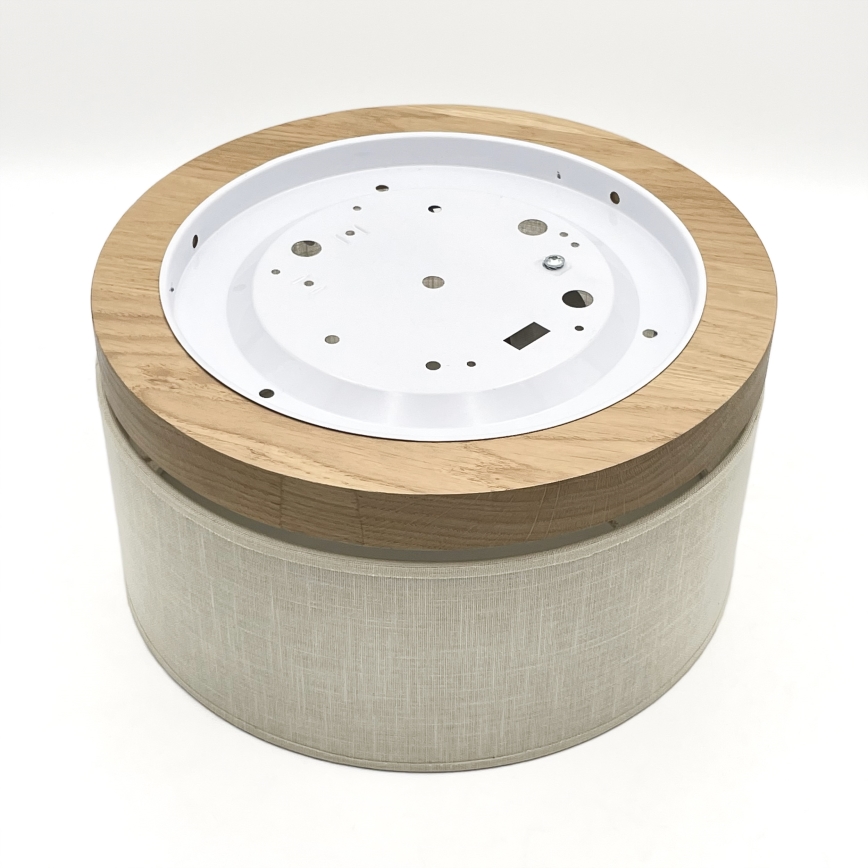 Brilagi - LED Ceiling light BELLADONNA 1xE27/15W/230V d. 30 cm creamy/oak