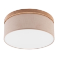Brilagi - LED Ceiling light BELLADONNA 2xE27/15W/230V d. 40 cm beige/oak