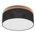 Brilagi - LED Ceiling light BELLADONNA 2xE27/15W/230V d. 40 cm black/oak