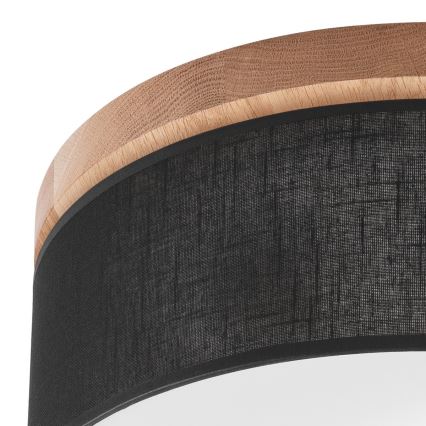 Brilagi - LED Ceiling light BELLADONNA 2xE27/15W/230V d. 40 cm black/oak