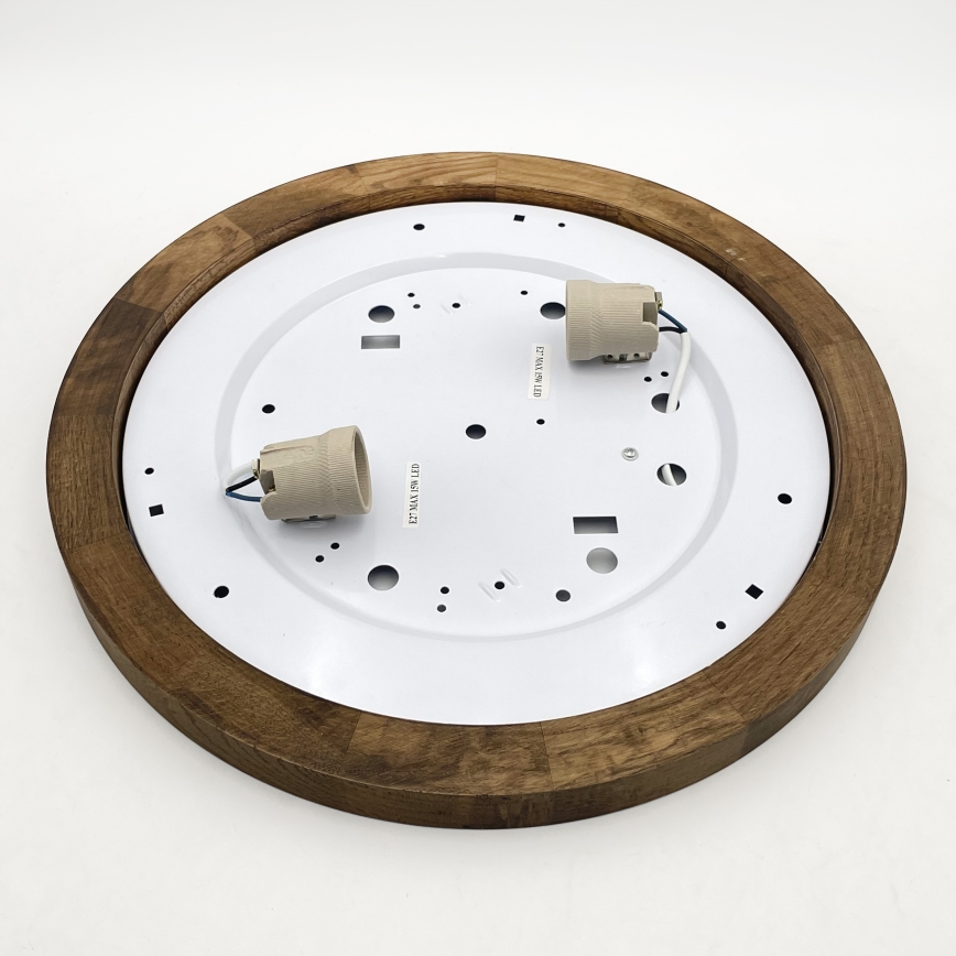 BRILAGI - LED Ceiling Light BELLADONNA 2xE27/15W/230V Ø 40 cm white/oak walnut