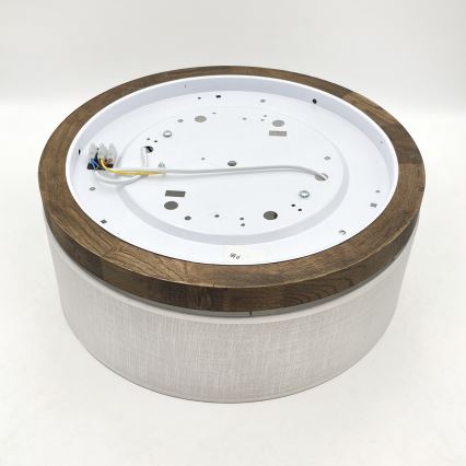 BRILAGI - LED Ceiling Light BELLADONNA 2xE27/15W/230V Ø 40 cm white/oak walnut