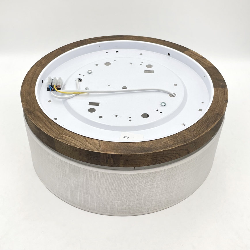 BRILAGI - LED Ceiling Light BELLADONNA 2xE27/15W/230V Ø 40 cm white/oak walnut